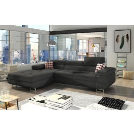 Eltap Armando Kronos/Zigzag Corner Pull-Out Sofa 205x280x90cm, Black (Armd_272) | Corner couches | prof.lv Viss Online
