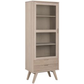 Home4You A-Line Display Cabinet, 42x72x190cm, Oak (AC74851) | Display cabinets | prof.lv Viss Online