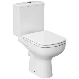 Cersanit Colour 575 CleanOn Toilet Bowl Rimless with Horizontal Outlet (90°), Soft Close Seat, White (K103-028), 85386 | Toilet bowls | prof.lv Viss Online