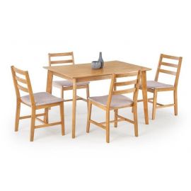 Halmar Cordoba Ēdamistabas komplekts, Galds + 4 krēsli, 120x80x75cm, Dabīgs (V-CH-CORDOBA-ZESTAW) | Ēdamistabas komplekti | prof.lv