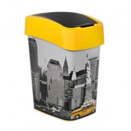 Корзина для мусора Curver Deco Flip Bin 25L, 26x34x47см, дизайн Нью-Йорк (0802171N27) | Контейнеры | prof.lv Viss Online
