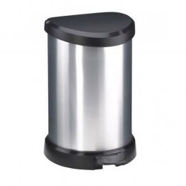Curver pedal bin metallic Deco Bin 20L, 30.3x26.8x44.8cm, silver (0802120582) | Trash cans | prof.lv Viss Online