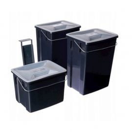 Curver waste bin set Biobox 2x10L+6L, grey (0808993840) | Boxes for send and waste | prof.lv Viss Online