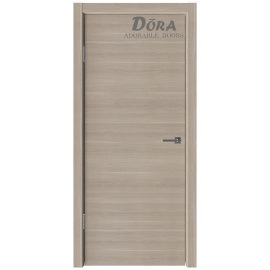 Стандартный комплект дверей Dora X с фанерованием - коробка, замок, петли, графитовый дуб, стекло 600x2000 мм | Двери | prof.lv Viss Online
