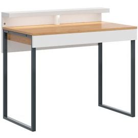 Black Red White Darin Writing Desk, 100.2x57x90.3cm, White/Oak (B14-BIU-DAAN/BAL) | Tables | prof.lv Viss Online