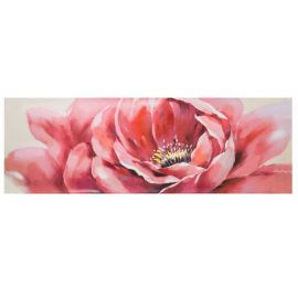 Картина маслом Home4You 50x150 см, розовый цветок (77355) | Предметы интерьера | prof.lv Viss Online
