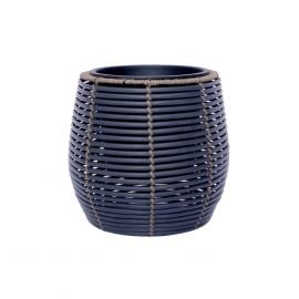 Home4You Flower Pot Wicker 28x26cm, Dark Grey (38073) | Flower pots | prof.lv Viss Online