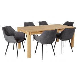 Комплект для столовой Home4You CHICAGO NEW с 6 стульями | Наборы для столовой | prof.lv Viss Online