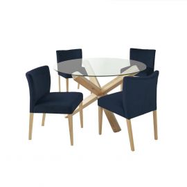 Комплект для столовой Home4You TURIN с 4 стульями | Наборы для столовой | prof.lv Viss Online