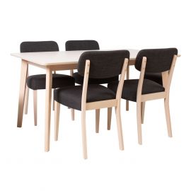 Home4You Adora Dining Room Set, Table + 4 Chairs, 150x80x75cm, Natural (K21925) | Dining room sets | prof.lv Viss Online