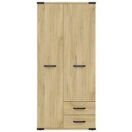 Шкаф для одежды Black Red White Lara, 56x90x197.5 см, дуб (S463-SZF2D2S-JBE) | Мебель для спальни | prof.lv Viss Online