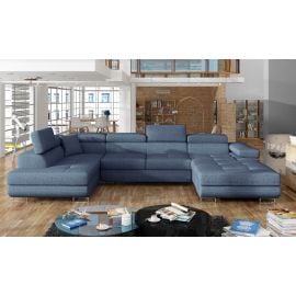 Eltap Rodrigo Solid Corner Pull-Out Sofa 58x345x90cm, Blue (Rod_25) | Corner couches | prof.lv Viss Online