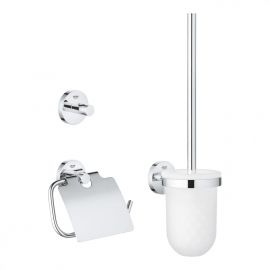 Grohe Essentials New City 3-in-1 Accessory Set, Chrome, 40407001 | Bathroom hooks and hangers | prof.lv Viss Online