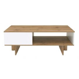 Черно-красно-белый журнальный столик Zele, 120x60x60 см, белый, дуб (S383-LAW/120-DWO/BIP) | Мебель для гостиной | prof.lv Viss Online