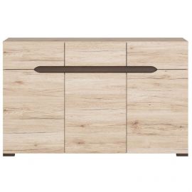 Elpasso Chest of Drawers, 135.5x41.5x84cm, Oak (S314-KOM3D3S-DSAJ/DWB) | Bedroom furniture | prof.lv Viss Online
