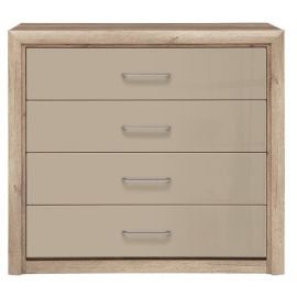 Black Red White Koen 2 Chest of Drawers, 103.5x40x96.5cm, Grey, Oak (S337-KOM4S-DAMO/PIP) | Living room furniture | prof.lv Viss Online