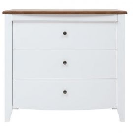 Kalio Chest of Drawers, 99.5x42.5x90.5cm, White, Oak (S423-KOM3S-BIP/ACZ/BIP) | Bedroom furniture | prof.lv Viss Online
