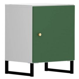 Black Red White Modeo Nightstand, 41x50x64cm, White/Green | Bedside tables | prof.lv Viss Online