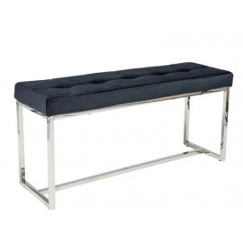 FESTINA Signal Bedside Table, 99x30x45cm, fabric / metal, black (FESTINASCA) | Bed storage benches | prof.lv Viss Online