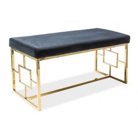 Signal Black Bedside Table, 100x46x48cm, Fabric / Metal, Black (NOIRZLC) | Bed storage benches | prof.lv Viss Online