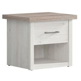 Черно-красно-белый ночной столик Luca, 51x43x45.5 см, серый дуб (S328-KOM1S-MSJ/DSOC) | Мебель для спальни | prof.lv Viss Online