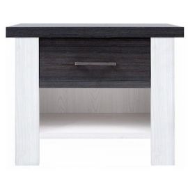 Black Red White Luca Nightstand, 60x42x49cm, Black, White (L30-KOM1S-MSJ/SOL) | Bedside tables | prof.lv Viss Online