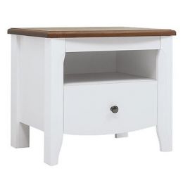 Kalio Nightstand, 58x42.5x50.5cm, White, Oak (S423-KOM1S-BIP/ACZ/BIP) | Bedside tables | prof.lv Viss Online