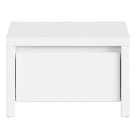 Black Red White Pori Nightstand, 51x40x33.5cm, White (S128-KOM1S-BI/BIM) | Bedside tables | prof.lv Viss Online
