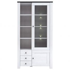 Antwerp Chest of Drawers, 106x40x146cm, White (S214-REG1W1D3S/20/10-MSJ/SOL) | Display cabinets | prof.lv Viss Online