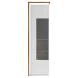 Черно-красно-белый шкаф Nors, 58,2x42,2x198 см, белый (S446-REG1WP-MSZ/BIP) | Мебель для гостиной | prof.lv Viss Online