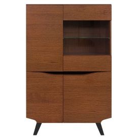 Black Red White Madison Chest of Drawers, 95x42x150cm, Oak (S431-REG3D1W/150-DABR) | Wardrobes, drawers, shelves | prof.lv Viss Online