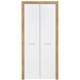 Шкаф для одежды Black Red White Balder, 90x51.5x192 см, белый, дуб (S382-SZF2D-DRI/BIP) | Мебель для спальни | prof.lv Viss Online