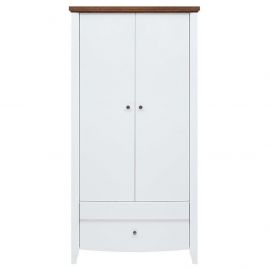 Black Red White Kalio Wardrobe, 99.5x59.5x196.5cm, White, Oak (S423-SZF2D2S-BIP/ACZ/BIP) | Wardrobes | prof.lv Viss Online