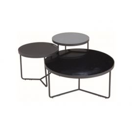 Стеклянный кофейный столик Signal Artemida, 80x40x50 см, серый (ARTEMIDASZC) | Стеклянные столы | prof.lv Viss Online