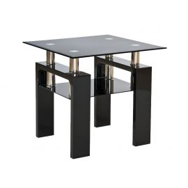 Столик для кофе Signal Lisa из стекла, 60x60x55 см, черный (LISADCLH1) | Стеклянные столы | prof.lv Viss Online