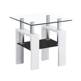 Signal Lisa Glass Coffee Table, 60x60x55cm, White (LISADVH1) | Signal | prof.lv Viss Online