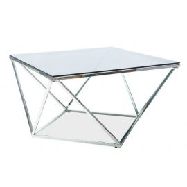 Signal Silver Glass Coffee Table, 80x80x45cm, Transparent (SILVERASC) | Coffee tables | prof.lv Viss Online