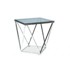 Stikla Kafijas Galdiņš Signal Silver, 50x50x53cm, Caurspīdīgs (SILVERBSC) | Stikla galdi | prof.lv Viss Online