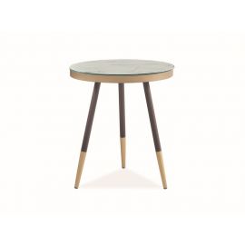 Стеклянный кофейный столик Signal Vega, 45x45x50 см, белый (VEGACBC) | Signal | prof.lv Viss Online