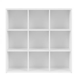 Black Red White Nepo plus Shelf, 114x38.5x146.5cm, White (S435-REG/12/12-BI) | Shelves | prof.lv Viss Online