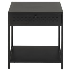 Home4You Newcastle Nightstand, 45x40x51cm Black (AC91483) | Bedside tables | prof.lv Viss Online