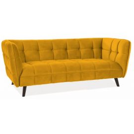 Софа Signal Castello 3 Velvet нераскладывающаяся 200x60x78см, желтый (CASTELLO3V68) | Мебель для гостиной | prof.lv Viss Online