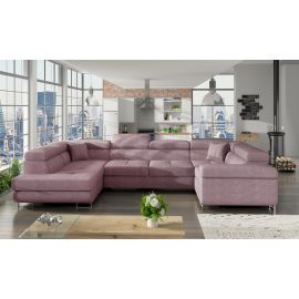 Stūra Dīvāns Izvelkams Eltap Letto Soro 58x340x90cm, Rozā (Le_49) | Izvelkamie dīvāni | prof.lv Viss Online