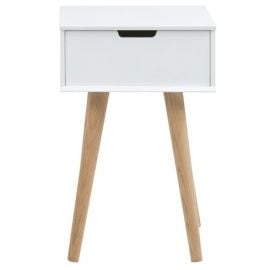 Home4You Mitra Nightstand, 40x30x61.5cm, White (AC60638) | Bedside tables | prof.lv Viss Online