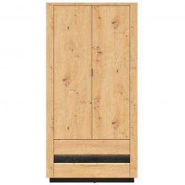 Black Red White Ostia Wardrobe, 56x100.5x199cm, Oak (S467-SZF2D2S-DASN/CABL) | Wardrobes | prof.lv Viss Online