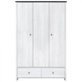 Шкаф для одежды Black Red White Porto, 55,5x128,5x199,5 см, белый (S322-SZF3D2S-MSJ) | Шкафы для одежды | prof.lv Viss Online
