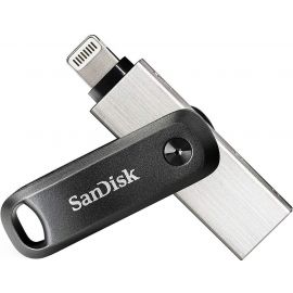 USB Zibatmiņa SanDisk iXpand Flash Drive Go 3.0/Lightning Nerūsējošā tērauda/Melna | Datu nesēji | prof.lv Viss Online
