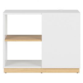 Black Red White Denton Shelf, 51.5x100x78.5cm, White, Oak (S416-REG1D/100/75-DP/BIP) | Shelves | prof.lv Viss Online