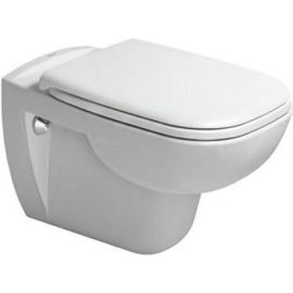 Duravit D-Code Wall-Mounted Toilet Bowl with Soft Close Seat, White (45350900A1) | Hanging pots | prof.lv Viss Online