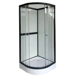 Aqualine OW-MS10 90x90cm Asymmetrical Shower Enclosure (With Shelf) Smooth White (L01MS10WH) | Aqualine | prof.lv Viss Online